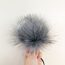 Load image into Gallery viewer, FAUX FUR POM - Raccoon Gray Luxury Faux Fur Pom pom
