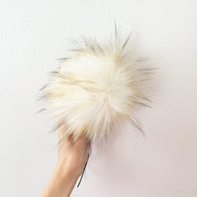 Load image into Gallery viewer, FAUX FUR POM - Toasted Marshmallow Luxury Faux Fur Pompom
