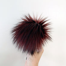 Load image into Gallery viewer, FAUX FUR POM - Black Cherry Luxury Faux Fur Pompom
