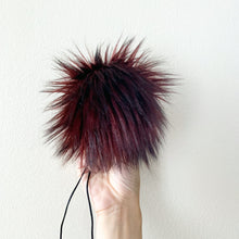 Load image into Gallery viewer, FAUX FUR POM - Black Cherry Luxury Faux Fur Pompom
