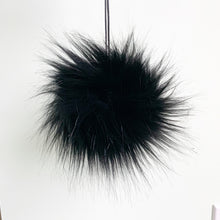 Load image into Gallery viewer, FAUX FUR POM - Midnight Black Luxury Faux Fur Pom pom
