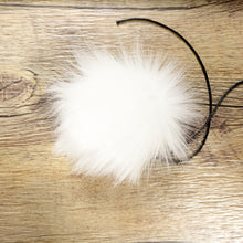 Load image into Gallery viewer, FAUX FUR POM - Snowfall White Faux Fur Pompom
