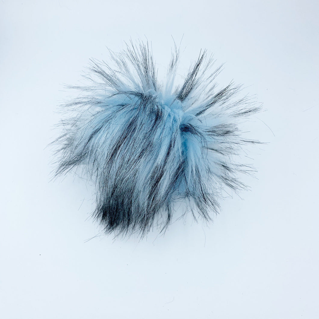 FAUX FUR POM - Iceberg Blue Luxury Faux Fur Pompom