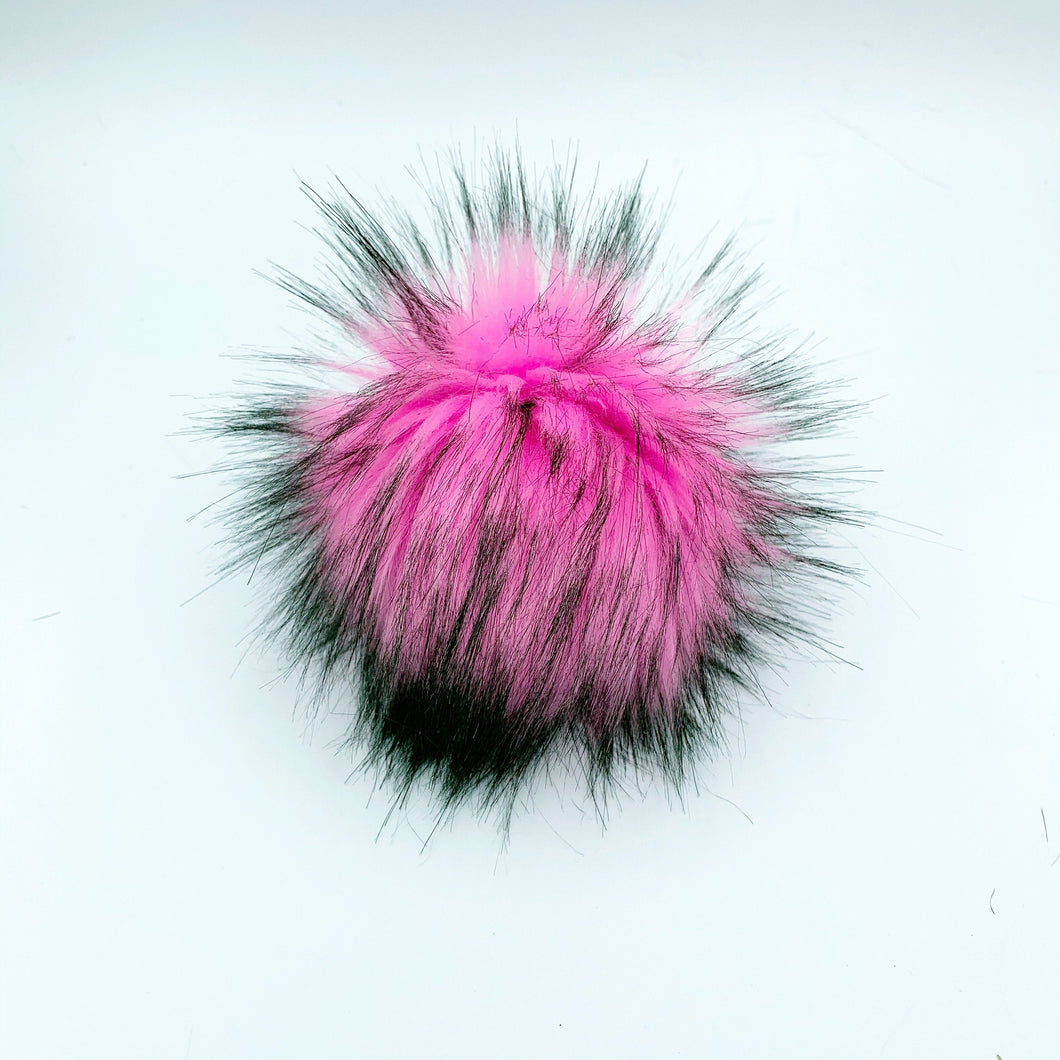 FAUX FUR POM - Hot Pink Luxury Faux Fur Pompom