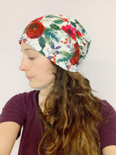 Load image into Gallery viewer, Winter Floral Slouch Beanie
