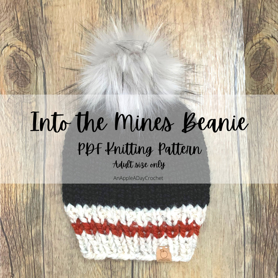 PATTERN - Into the Mines Beanie - Adult Beginner Hat Pattern