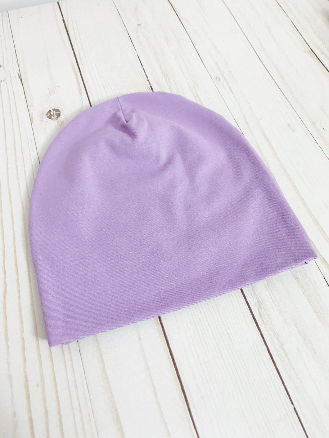 Lavender Slouch Beanie - NB to Adult