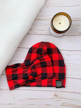 Load image into Gallery viewer, Buffalo Plaid Slouch Beanie
