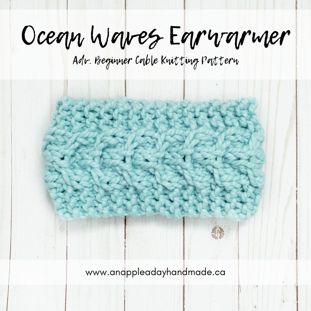 PATTERN Ocean Waves Knit Wool Earwarmer